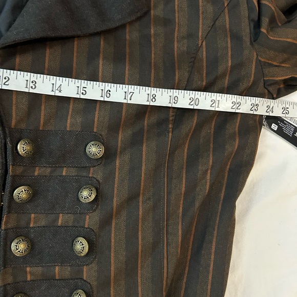 NWT‎ SPIRIT Halloween Steampunk Trench coat Wool Cotton Blend Cosplay Costume L - Picture 11 of 13